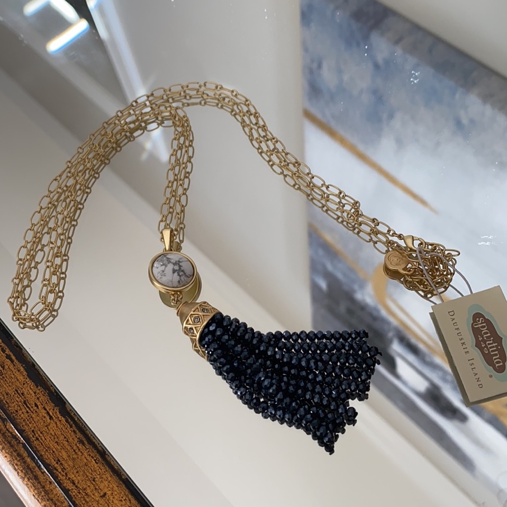 Spartina 449 Beaded Tassel Necklace